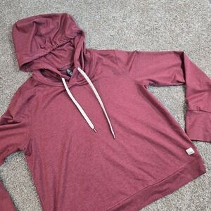 Vuori Halo Essential Hoodie Shirt Current Heather Womens M DreamKnit performance